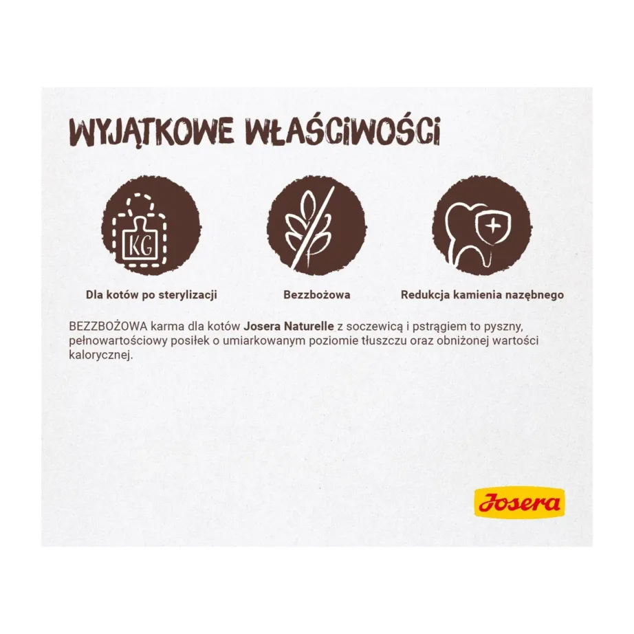 Josera Naturelle Adult Sterilised Trout 10 kg teraviljavaba kuivtoit forelli ja läätsedega steriliseeritud täiskasvanud kassidele – 4