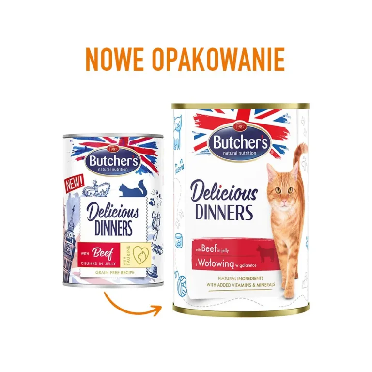veiselihaga märgtoit kassile Butcher's uued ja vanad pakendid
