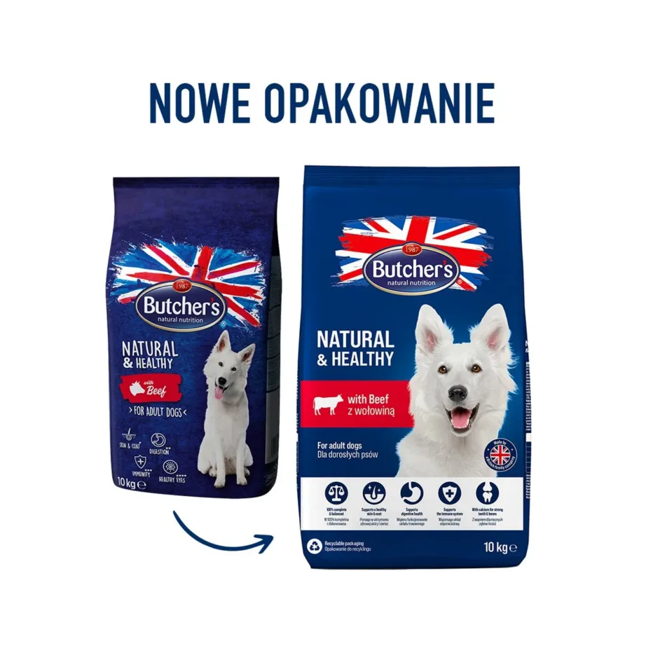 Butcher's veiselihaga kuiv koeratoit 10 kg uus ja vana pakend