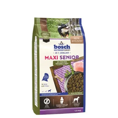 bosch Maxi Senior kana-riisi kuivtoit eakale koerale 12,5kg