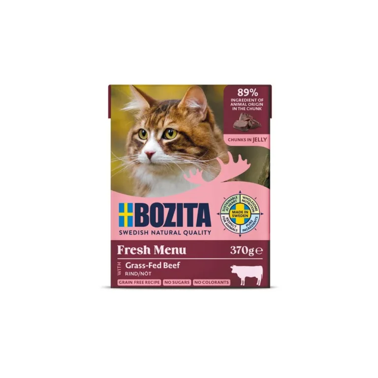 Bozita veise- ja kanamaitseline kassitoit 370g kartongpakendis