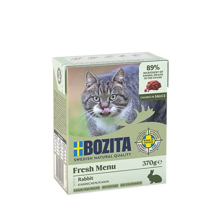 küülikumaitseline kassitoit 370g Bozita pakendiga