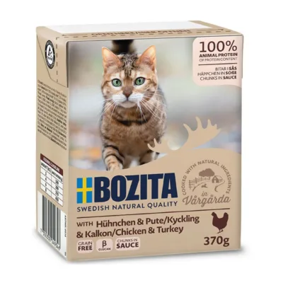Bozita kalkuni-kanaga märg kassitoit pakend täiskasvanud kassile