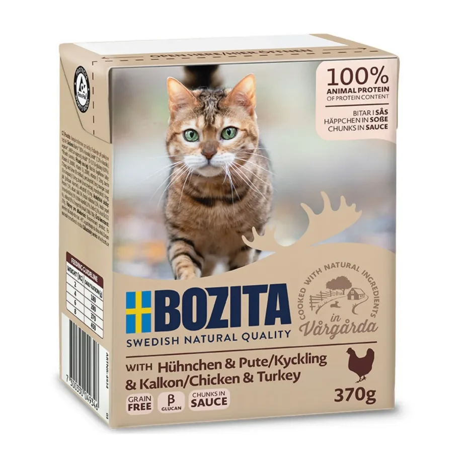 Bozita kalkuni-kanaga märg kassitoit pakend täiskasvanud kassile