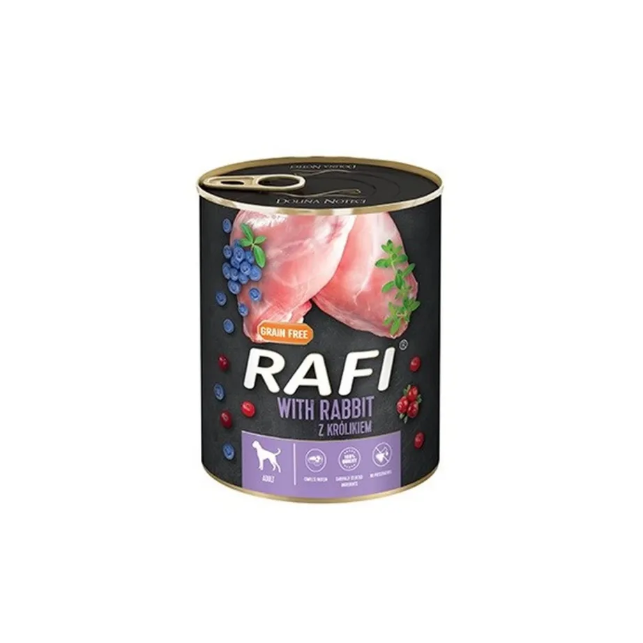 märg koeratoit küülikuga Dolina Noteci Rafi 800g purgis