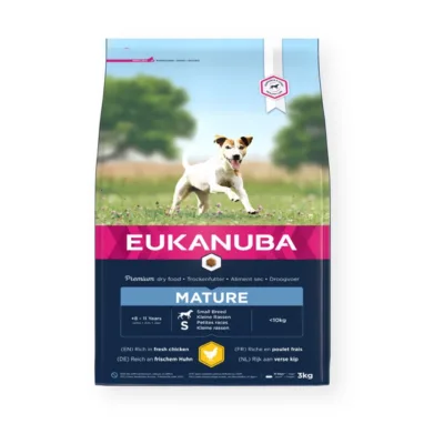 kana kuivtoit väikesele vanemale koerale Eukanuba 3kg