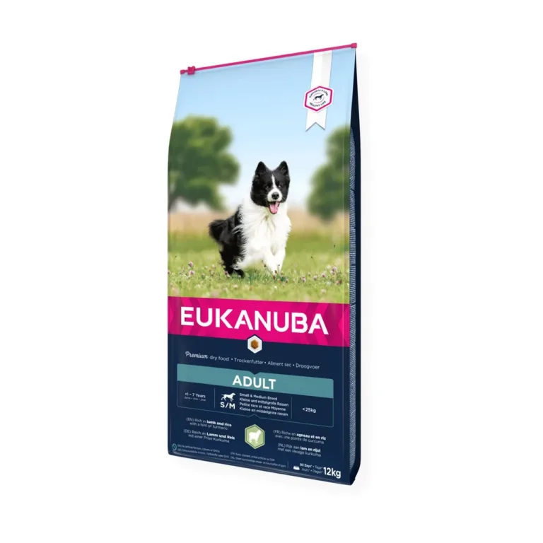 Eukanuba lambalihaga koeratoit 12 kg pakend külgvaates