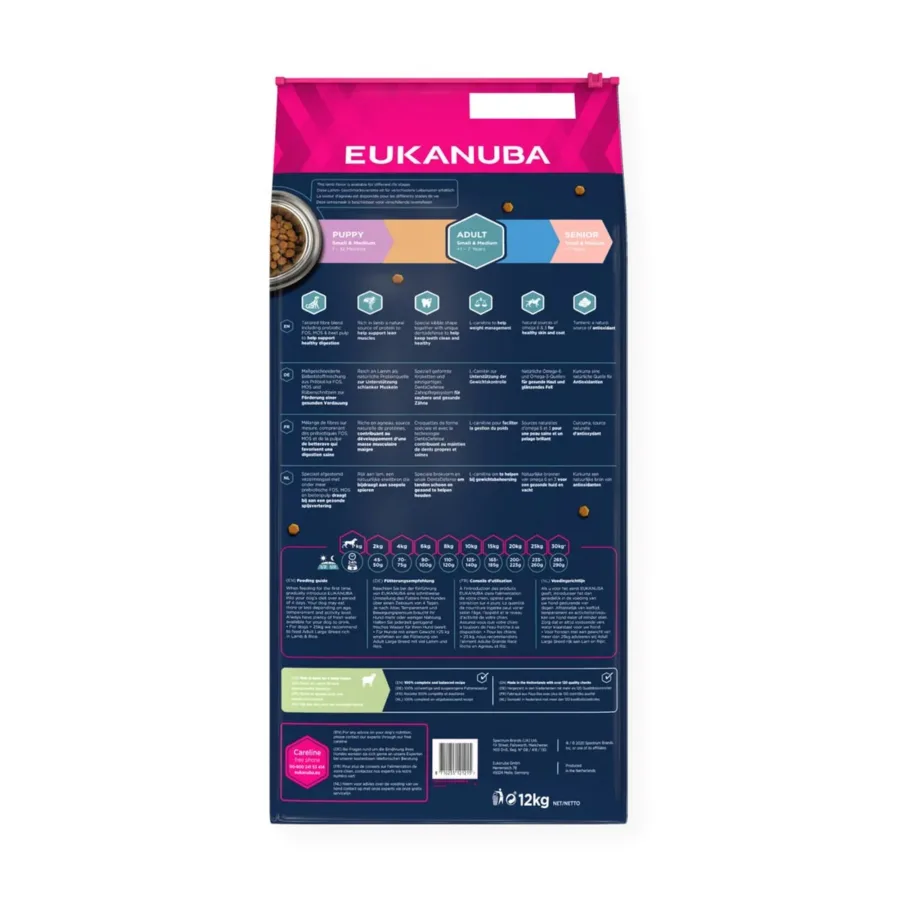Eukanuba Adult Lamb 12 kg gluteenivaba kuivtoit väikestele ja keskmistele koertele – 4