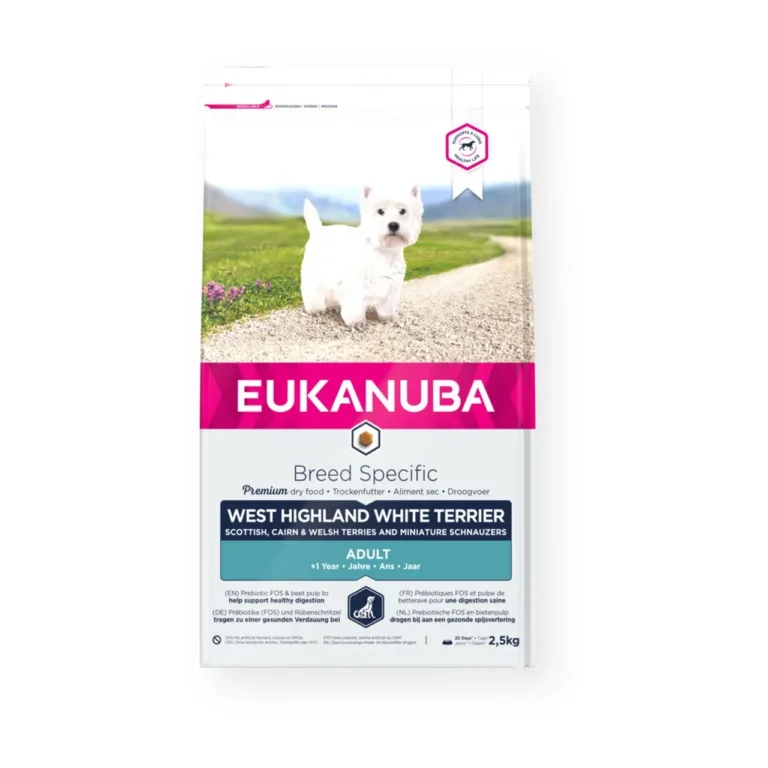 Kanaliha kuivtoit West Highland terjerile, Eukanuba esikülg