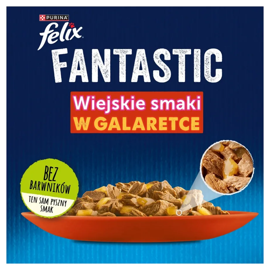 PURINA Felix Fantastic 24x85g veise-, kana-, jänese- ja lambalihaga märgtoit täiskasvanud kassidele – 5