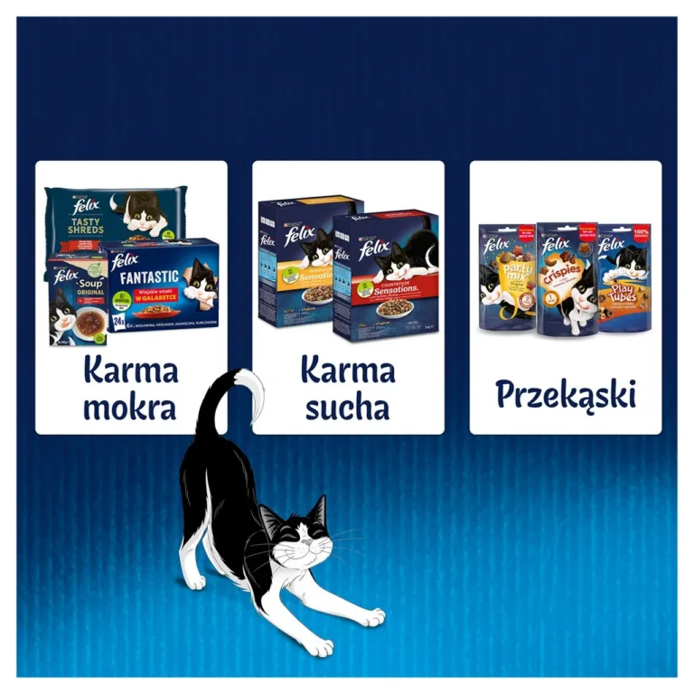 Felix tooted erinevate kassitoitude valik