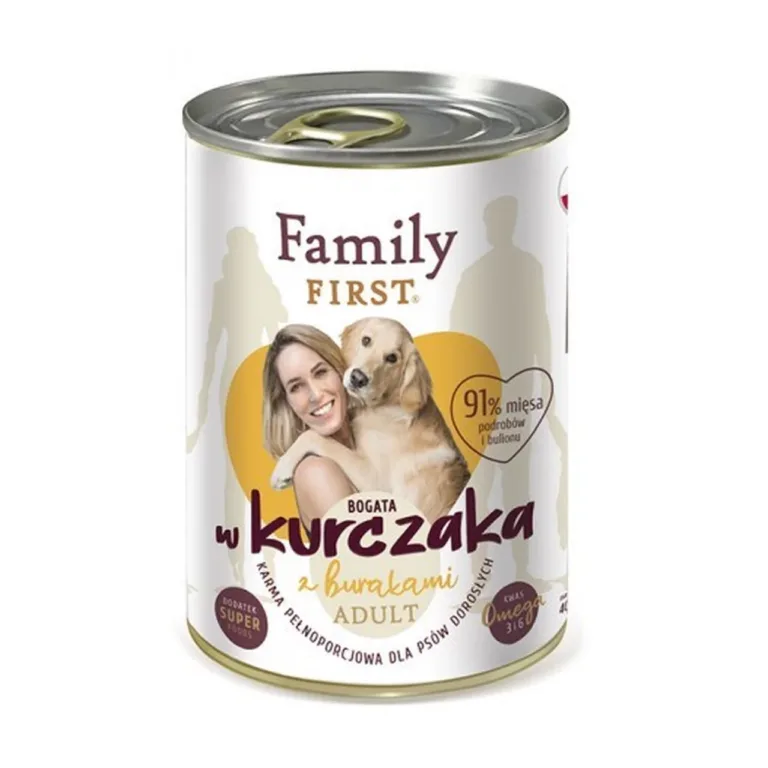 Family FIRST kana-peedi märgtoit koertele 400g purgis