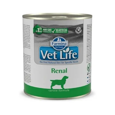 Farmina Vet Life Renal kanaga märgtoit neeruhaigele koerale 300 g purk