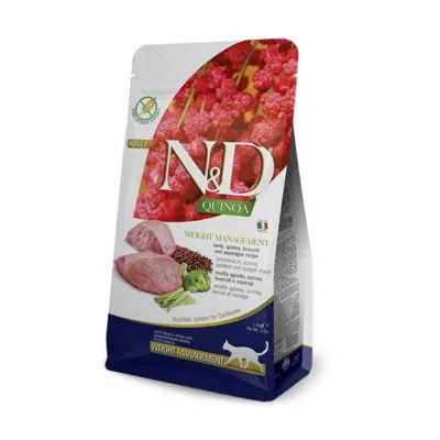 Farmina N&D Quinoa lambaga gluteenivaba kuivtoit kassile pakk