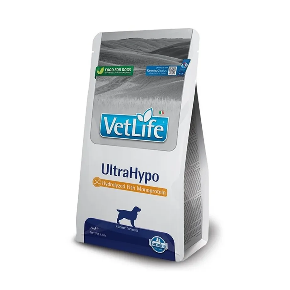 Farmina Vet Life UltraHypo 2 kg hüpoallergeenne kalatoit suurtele koertele pakend