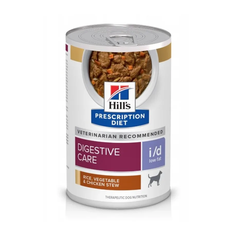 Hill’s Prescription Diet i/d Low Fat 354 g kana-köögiviljahautis seedimist toetav märgtoit täiskasvanud koertele
