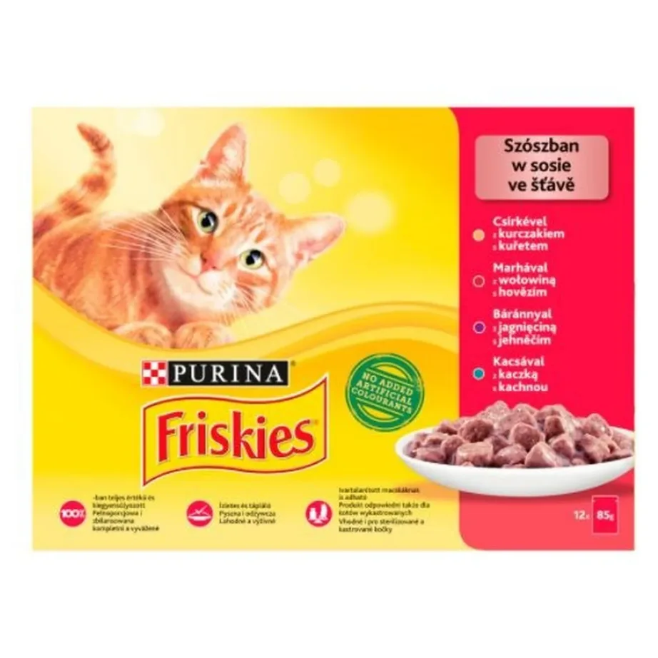 märg kassitoit kanaliha ja pardi Friskies pakendil