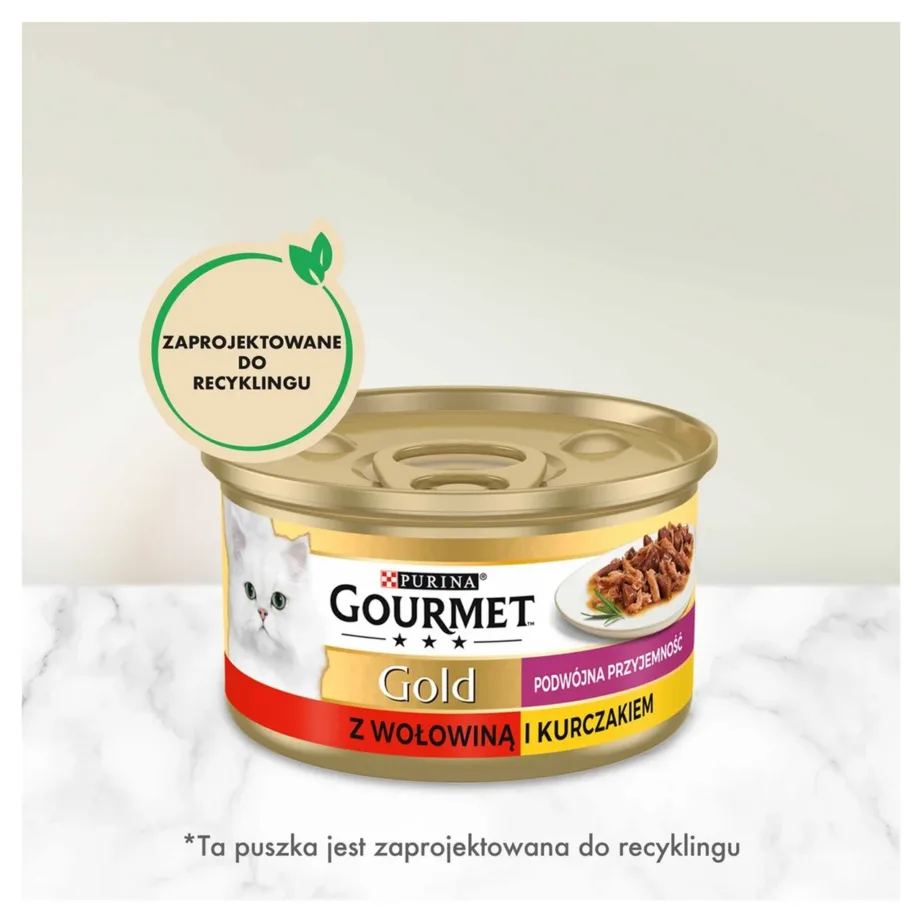 Purina Gourmet Gold 85g kana- ja veiselihaga märgtoit täiskasvanud kassile – 4