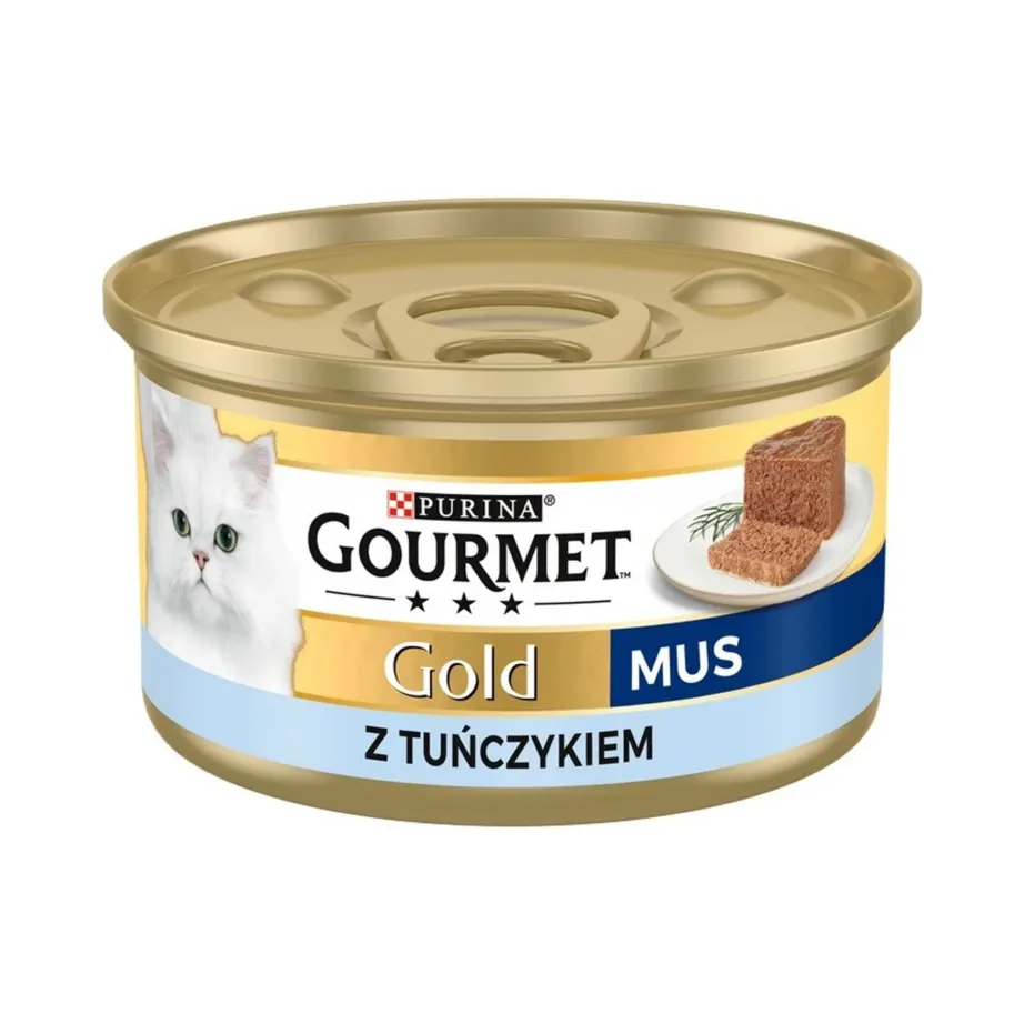 Purina Gourmet Gold 85 g tuunikala mousse täiskasvanud kassidele, märgtoit purgis