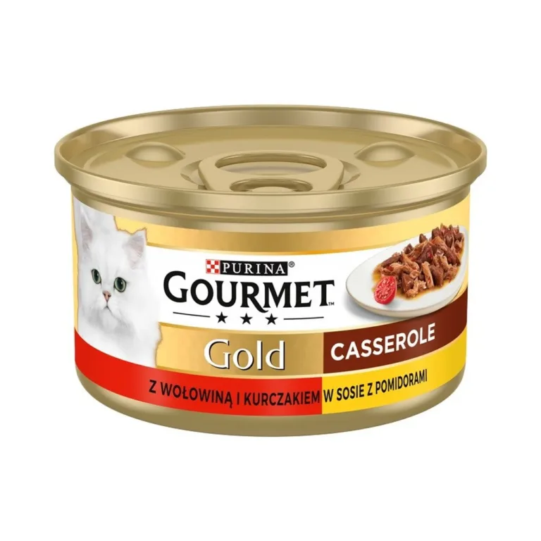Purina Gourmet Gold veise- ja kanaliha märgtoidu purk