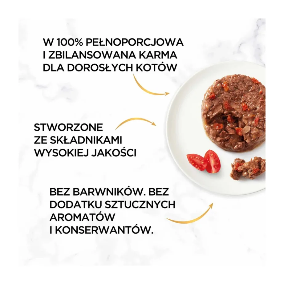 Purina Gourmet Gold 85 g veiseliha ja tomatiga teraviljavaba märgtoit täiskasvanud kassidele – 10