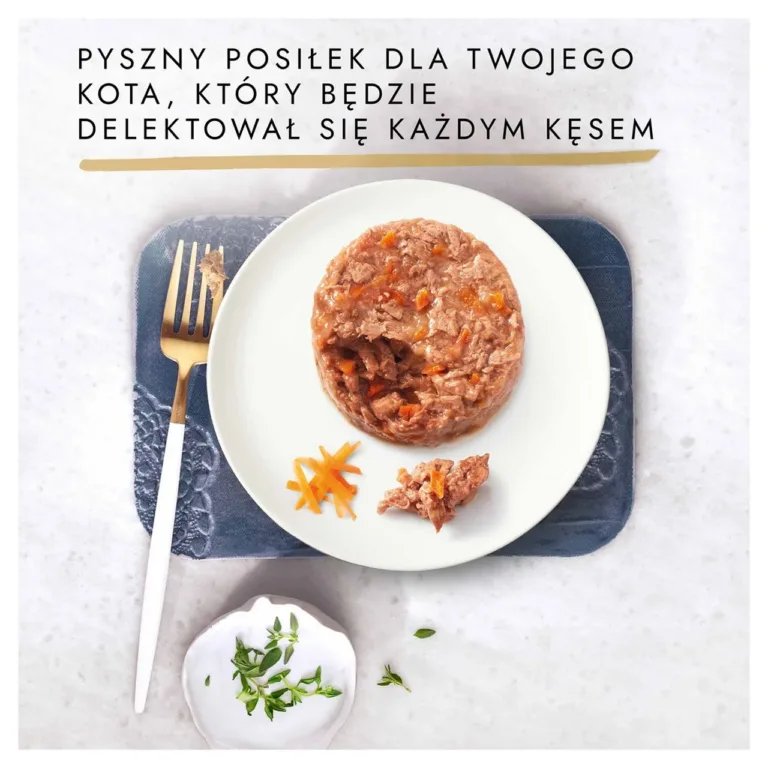 Toote serveering: kana-porgandi märgtoit taldrikul, kõrvaltvaade