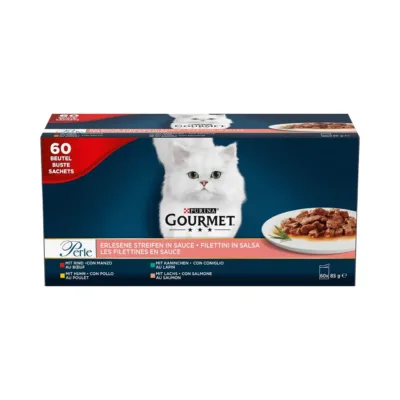 Purina Gourmet Perle Mix 60x85g märg kassitoidu karp