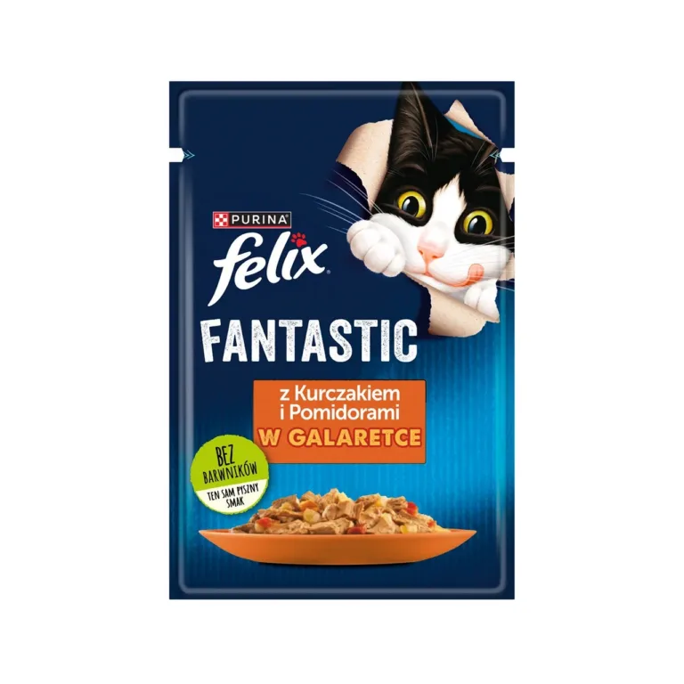 Felix Fantastic kana ja tomatiga märg kassitoit pakend