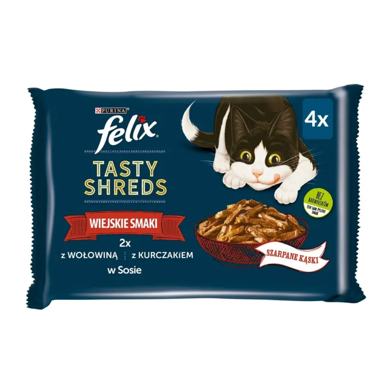 Purina Felix Tasty Shreds veise- ja kanamaitseline pakk