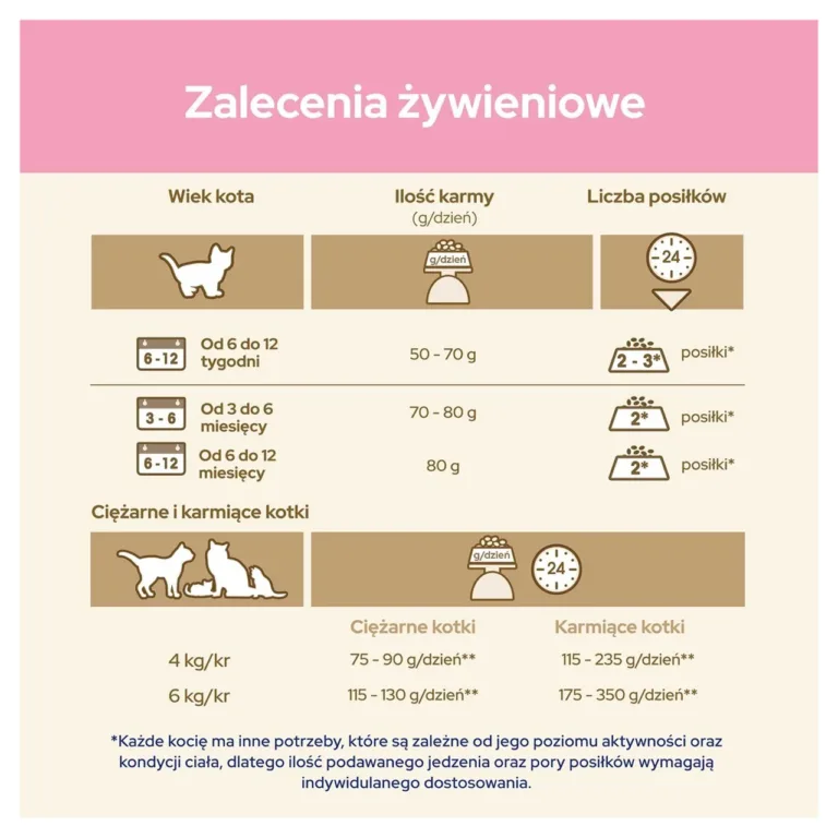 Kassipoegade toitmise soovitused ja päevased kogused