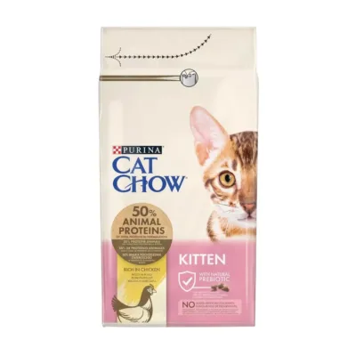 PURINA Cat Chow Kitten Chicken kassitoidu pakend eestvaates