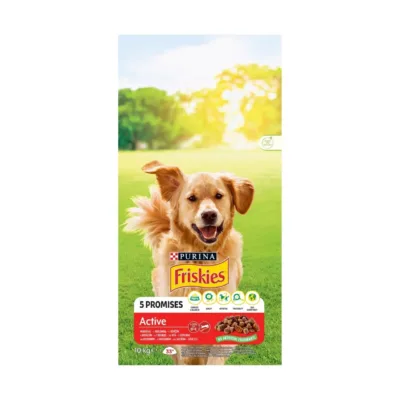veiselihaga kuivtoit koertele PURINA Friskies Active 10 kg pakk