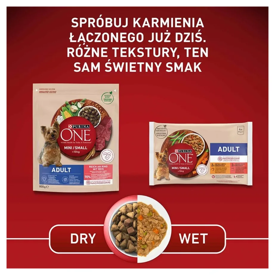 PURINA One Mini Adult veiselihaga 800 g kuivtoit väikest tõugu täiskasvanud koertele – 4