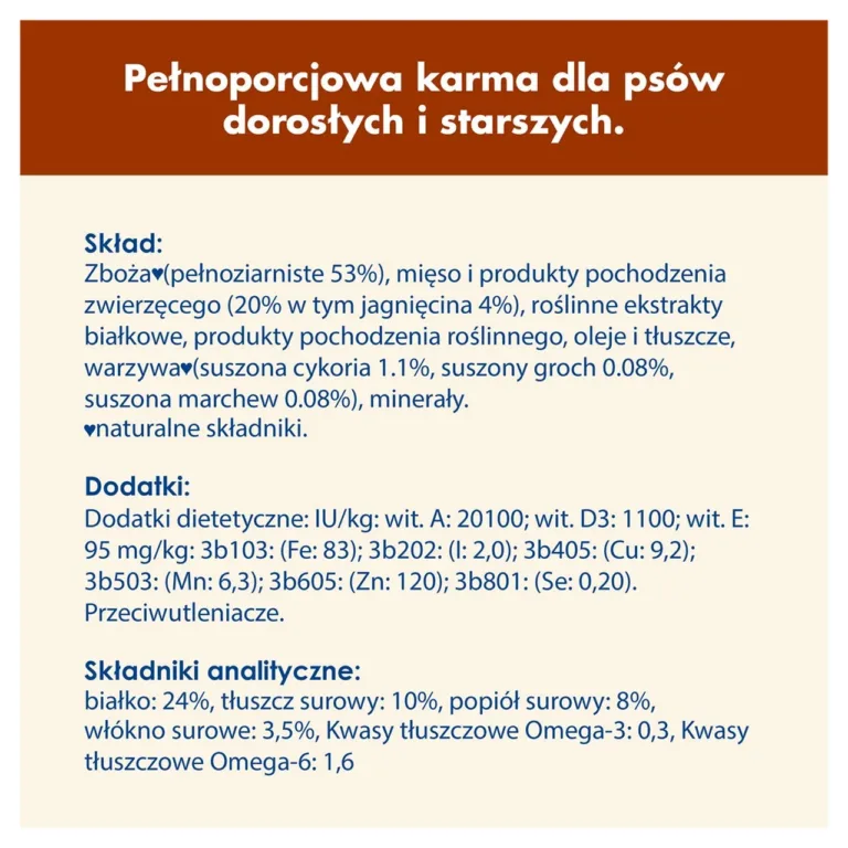 PURINA Dog Chow koostis ja analüüs eakatele koertele