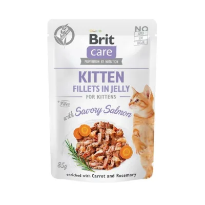 märg kassitoit lõhega kassipoegadele Brit Care 85 g
