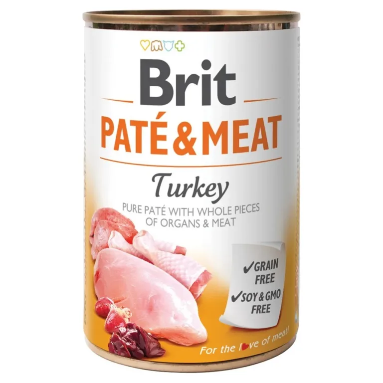 teraviljavaba kalkuni märgtoit koertele Brit Paté & Meat Turkey 400g purk