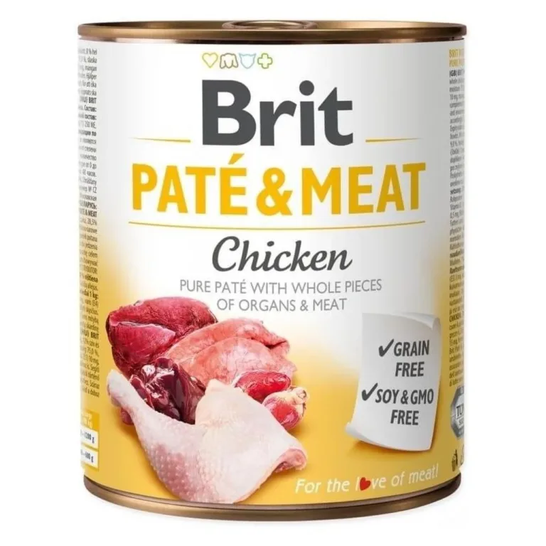 Brit Paté & Meat kana ja veiselihaga koeratoit 800g purk