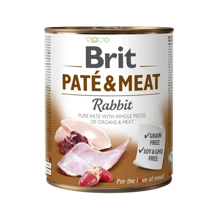 küülikumaitseline märgtoit koertele Brit Paté & Meat Rabbit 800 g