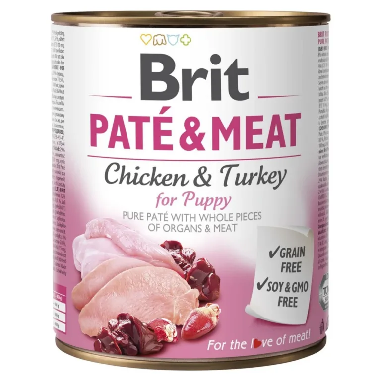 märgtoit kutsikatele kana kalkun Brit Paté & Meat Puppy 800g