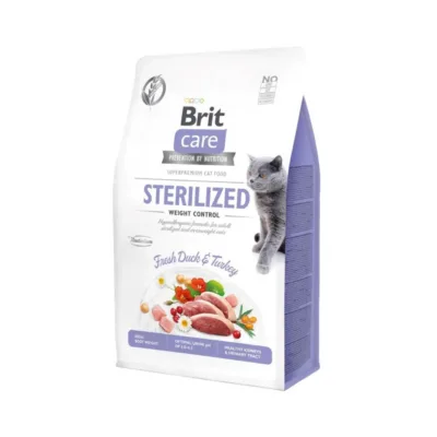Brit Care teraviljavaba kassitoit pardiga steriliseeritud kassile
