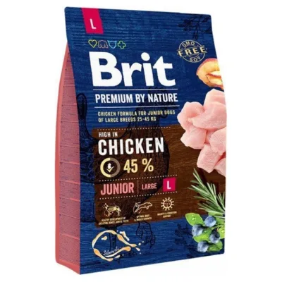 kana kuivtoit suurtele kutsikatele Brit Premium Junior Large Chicken 3 kg