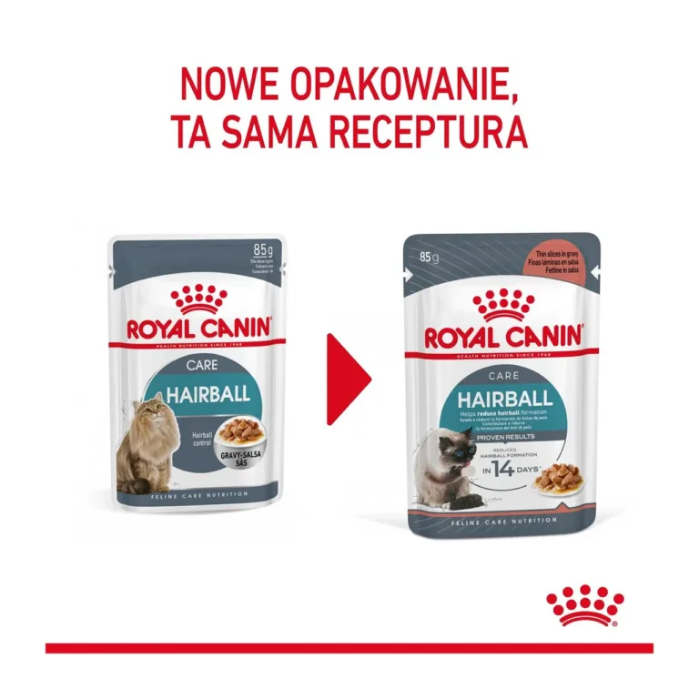 Royal Canin Hairball Care pakendi uuendus