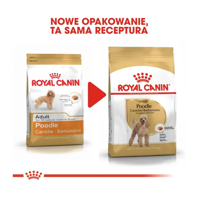 Royal Canin Poodle Adult kuivtoidu pakendimuudatused