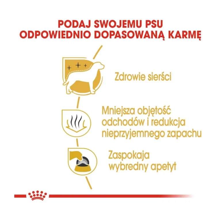 Royal Canin Maltese toidu põhieelised piktogrammidena
