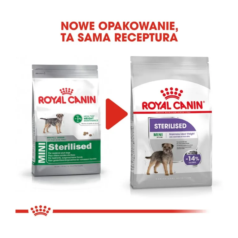 Steriliseeritud väikese koera kuivtoit Royal Canin pakendid