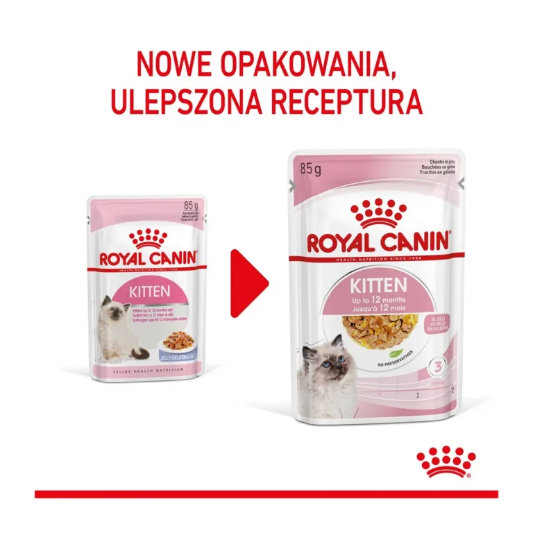 Royal Canin märgtoidu vanad ja uued pakendid kassipoegadele