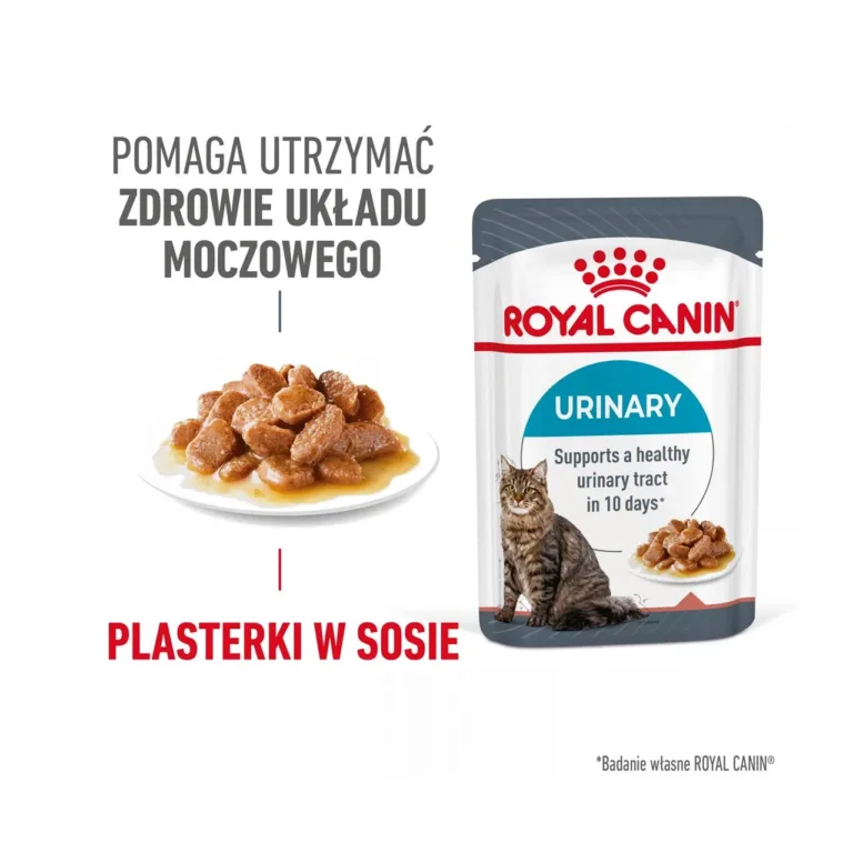 Royal Canin Urinary Care kassitoit kastmes viiludega pakendil