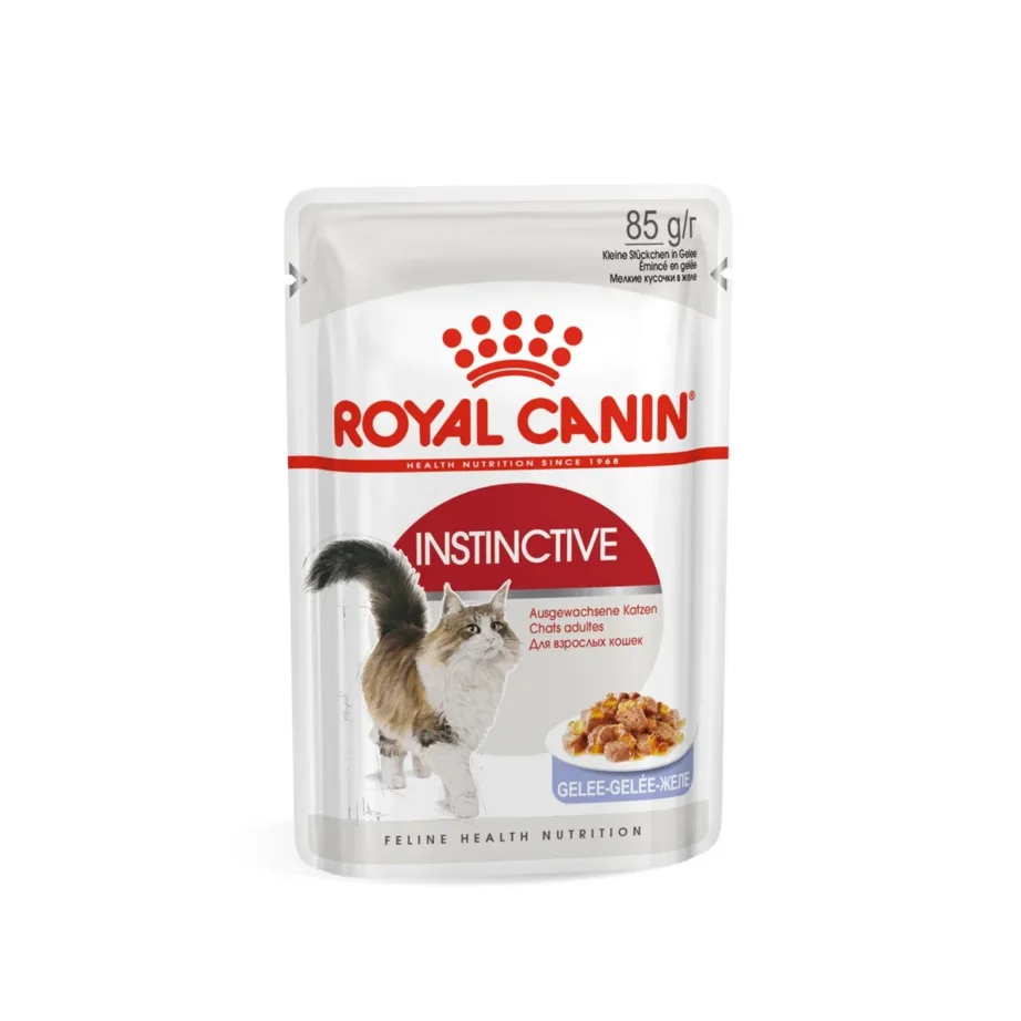 Royal Canin Feline Health Nutrition Instinctive in Jelly 12x85g täiskasvanud kasside märgtoit linnulihaga, kuseelundkonna tervise toetamiseks
