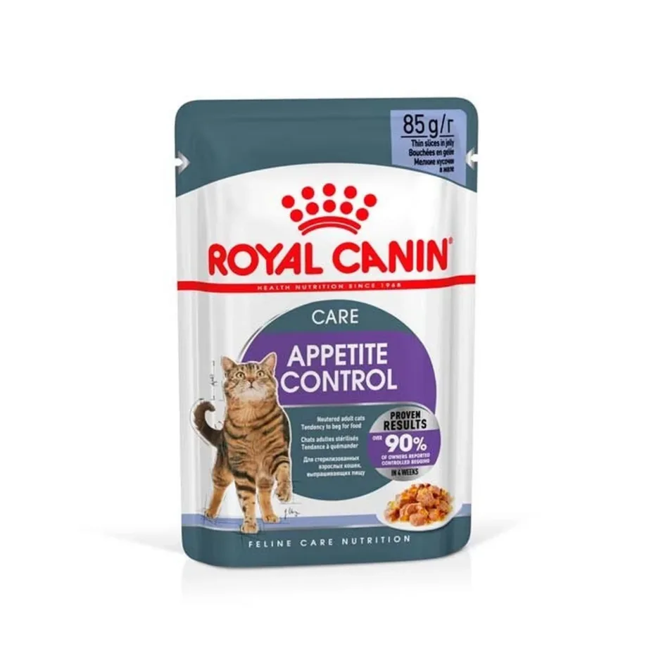 Royal Canin FCN Appetite Control Jelly 12x85g täiskasvanud kassidele, isu kontrolliv märgtoit, portsjonpakid