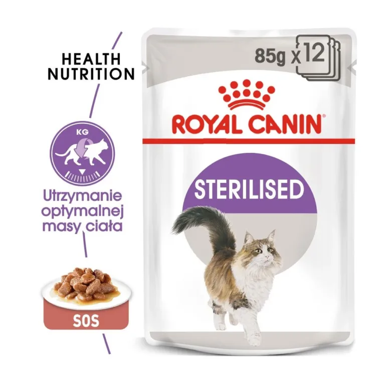 Steriliseeritud kassi linnulihaga märgtoit Royal Canin 12 kotiga